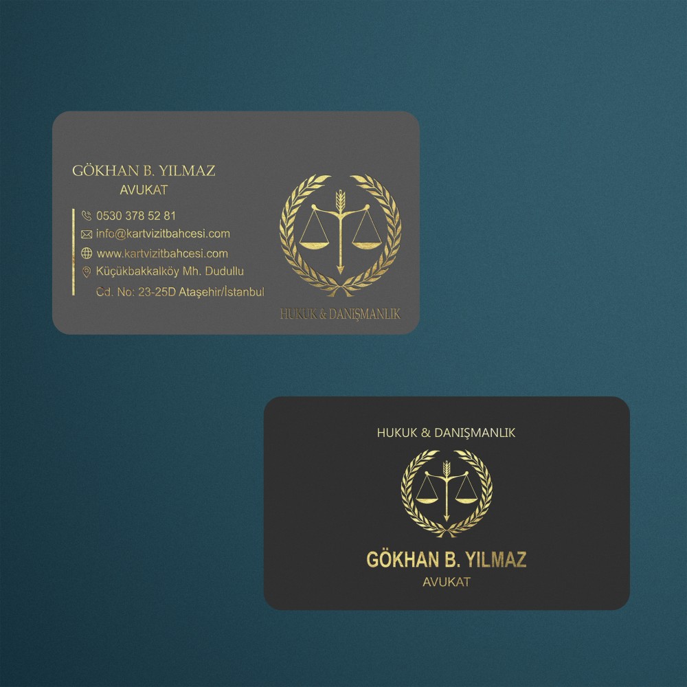 Kartvizit Bahçesi No 171 Altın Yaldızlı Kartvizit