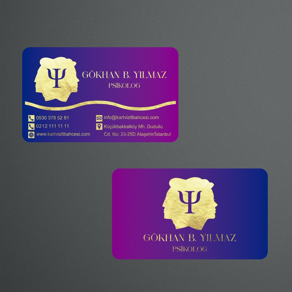 Kartvizit Bahçesi No 184 Altın Yaldızlı Kartvizit